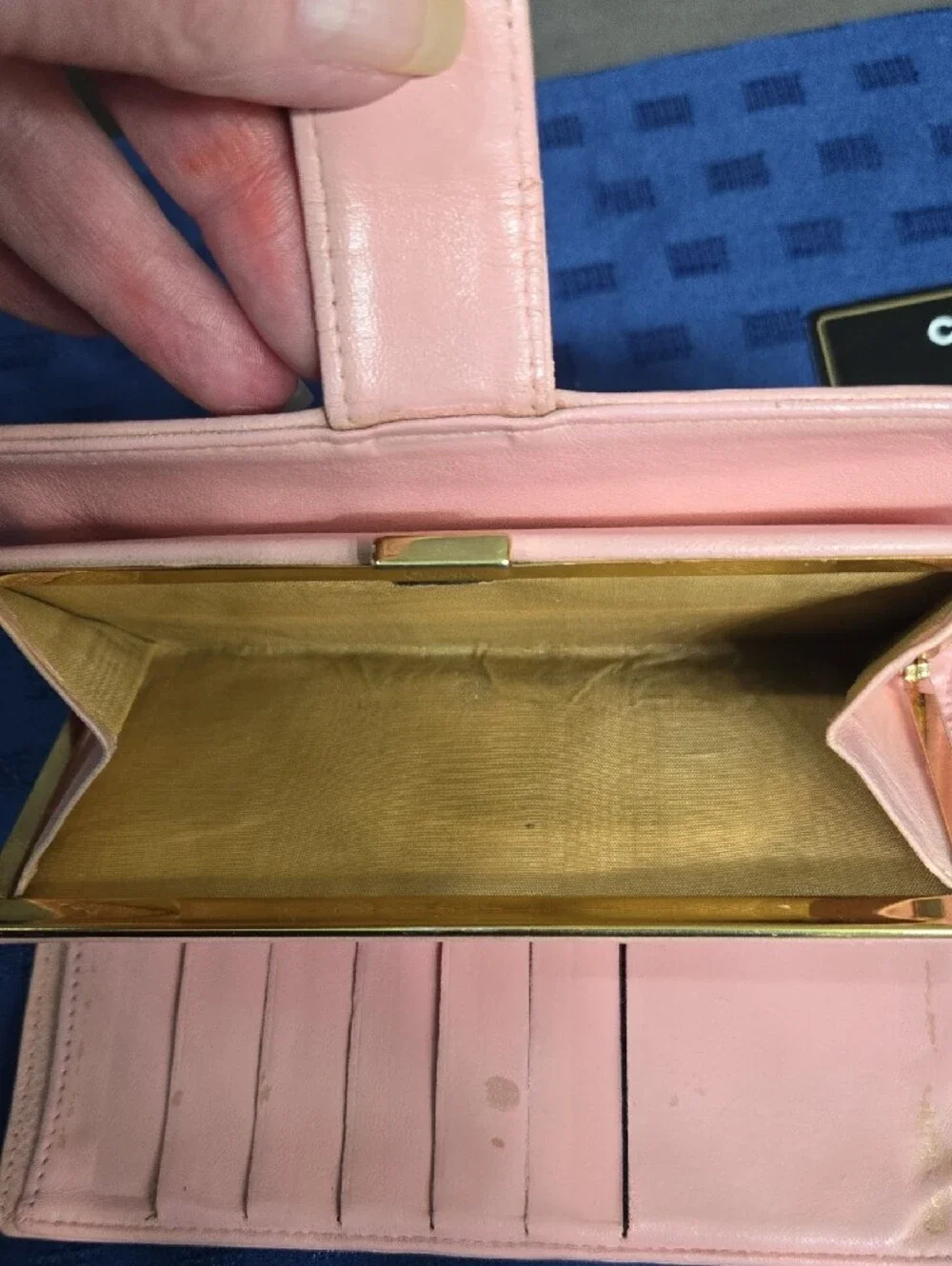 CHANEL Pink Caviar Long Leather CC-Embossed Wallet